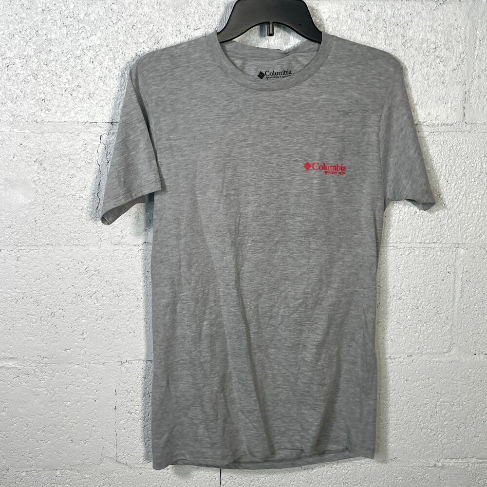 Columbia Men's Texas Crewneck Short Sleeve Graphic T-Shirt grey, Small - Picture 4 of 5